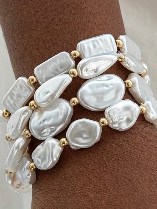 Jewelry - Pearlized Bracelets, Set of 4